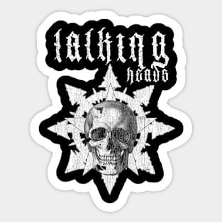 Talking heads skull Sticker